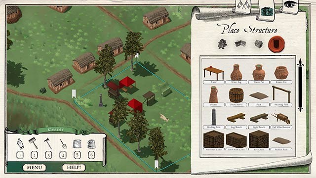 Sắp xếp các công trình, cây cối, nhà cửa... tự do theo trí tưởng tượng của bạn