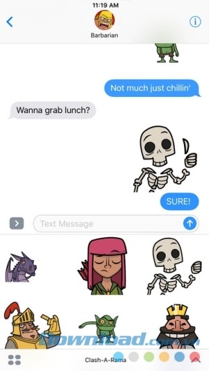 Nhắn tin bằng Clash-A-Rama cho iOS
