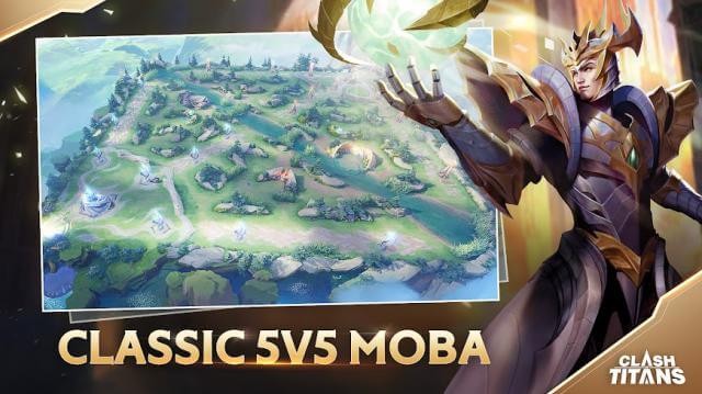 Tham gia các trận chiến tổ đội 5v5 hấp dẫn trong game MOBA Clash of Titans