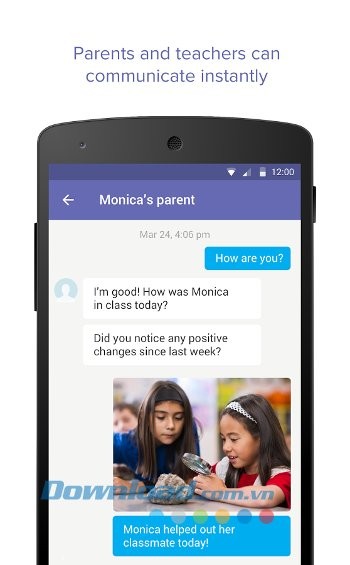 Dễ dàng tương tác với giáo viên khi sử dụng ClassDojo