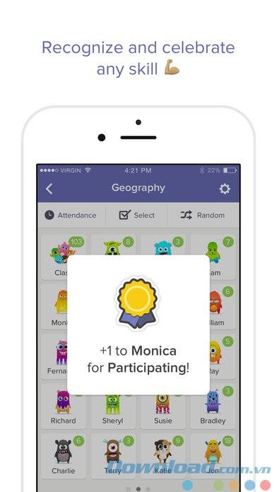 Khen thưởng học sinh trên ClassDojo