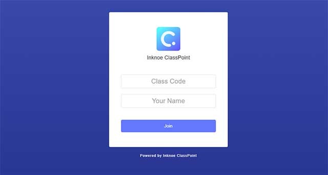 Học sinh có thể vào ClassPoint web để tham gia bài giảng được tạo từ phần mềm ClassPoint