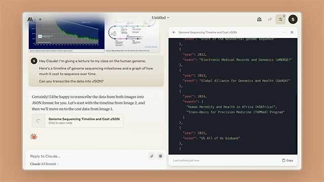 Claude có thể xử lý lượng thông tin lớn, đưa ra ý tưởng, tạo văn bản và code