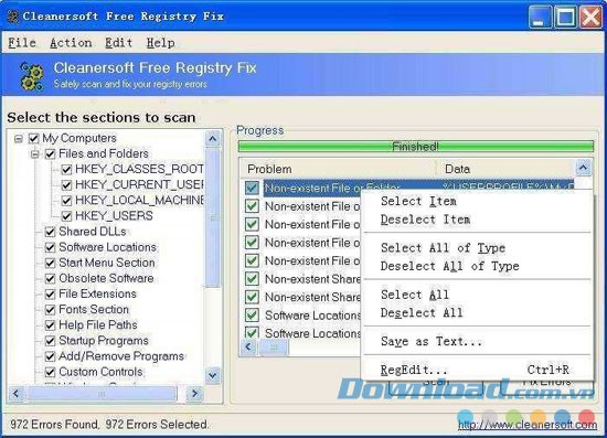Cleanersoft Free Registry Fix