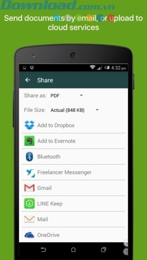 Gửi tài liệu qua email hoặc tải lên đám mây để lưu trữ