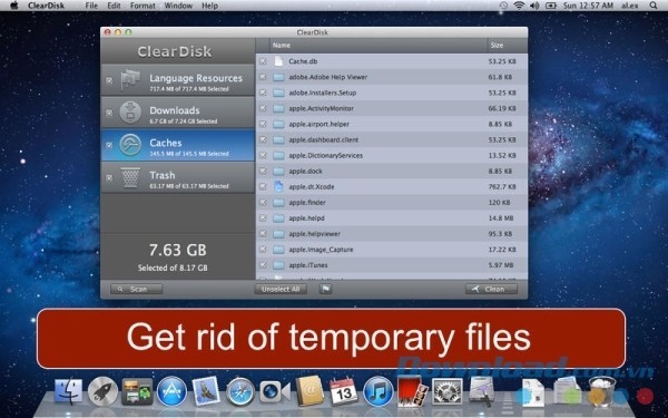 ClearDisk cho Mac xóa sạch các Temp File