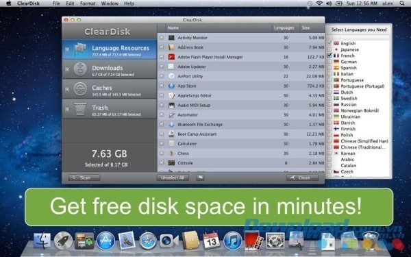 ClearDisk cho Mac giải phóng không gian lưu trữ rộng lớn chỉ trong vài phút