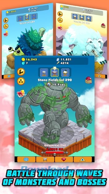 Đánh bại monster trong game Clicker Heroes