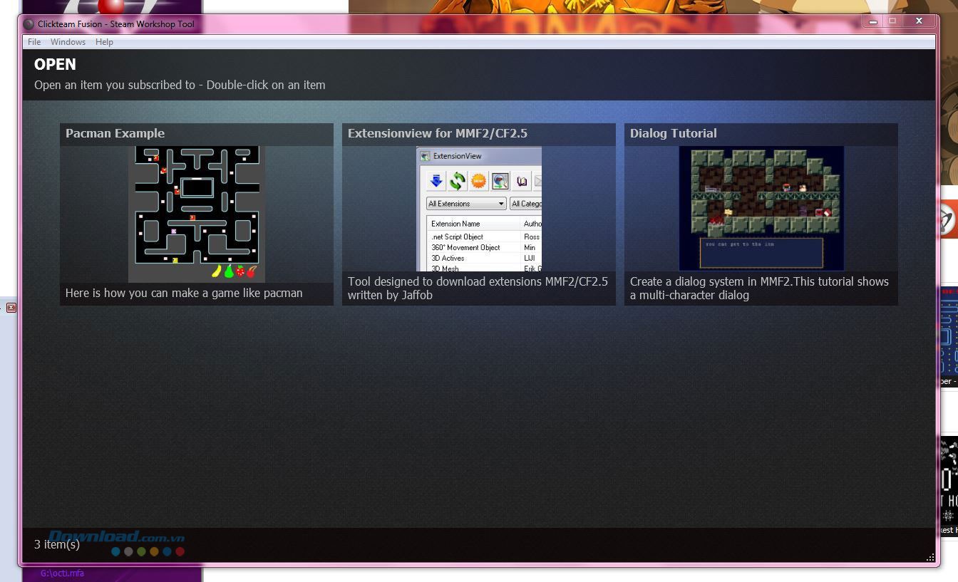 Làm việc trong Steam