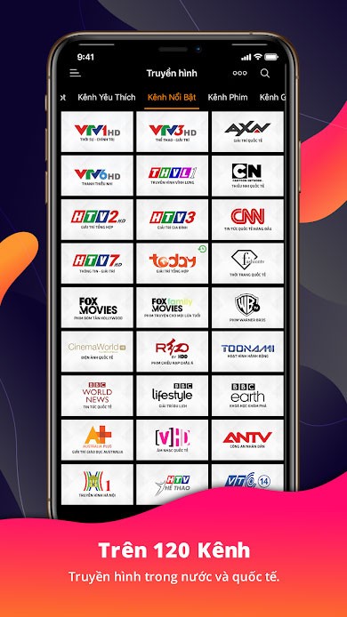 Ứng dụng xem truyền hình trực tuyến