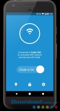 Ứng dụng bảo mật Cloak cho Android