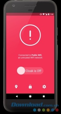 Cloak cho Android bảo vệ bạn khi kết nối wifi