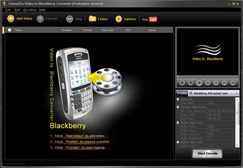 Clone2Go Video to BlackBerry Converter
