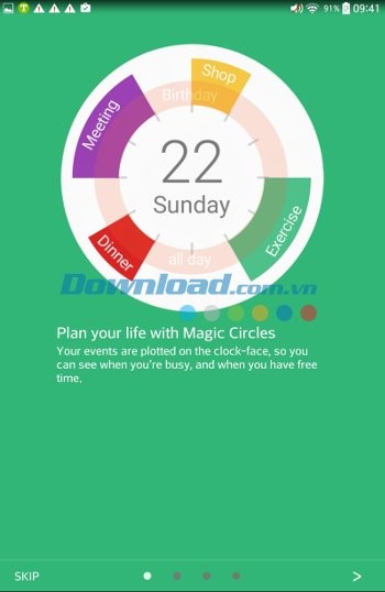 Giao diện khởi động ứng dụng CloudCal