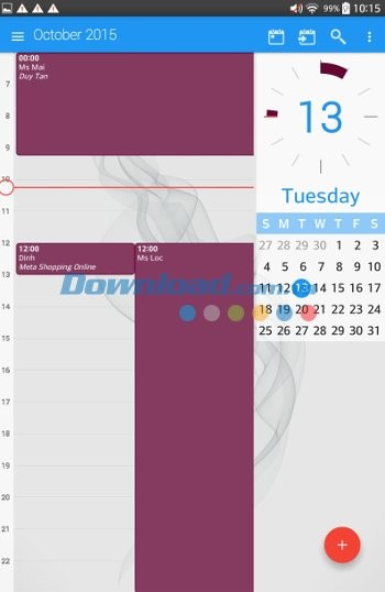 CloudCal theo dõi sự kiện thông minh