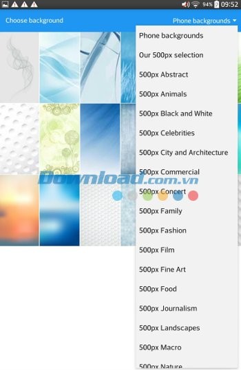 CloudCal for Android với giao diện hình nền đa dạng