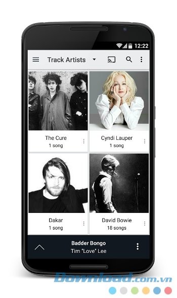Nghe nhạc theo nghệ sĩ với CloudPlayer