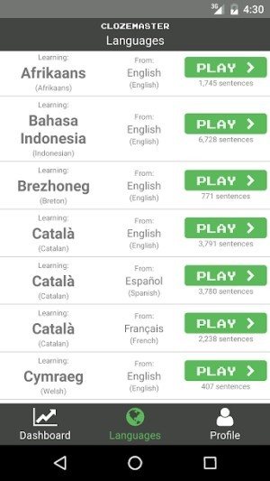 Hỗ trợ học tới hơn 50 ngôn ngữ khác nhau