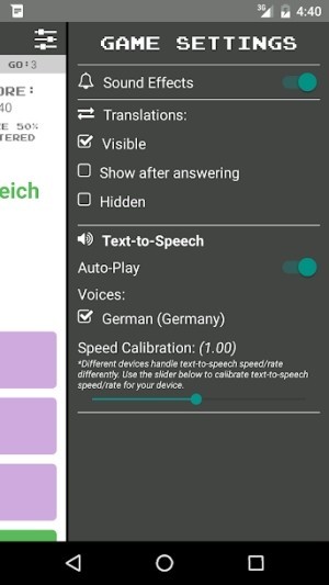 Thiết lập cài đặt ứng dụng