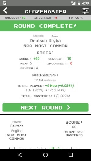 Xem sự tiến bộ của bạn