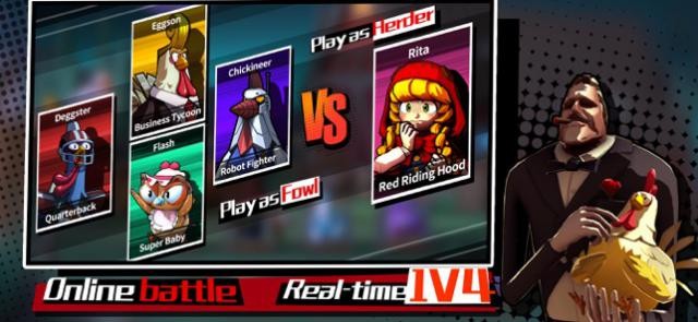 Tham gia trận chiến giữ 1 người và 4 con gà trong Cluck Night