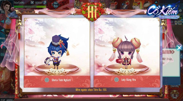 Nhân vật chính nam và nữ trong Cổ Kiếm Tình Duyên cho Android