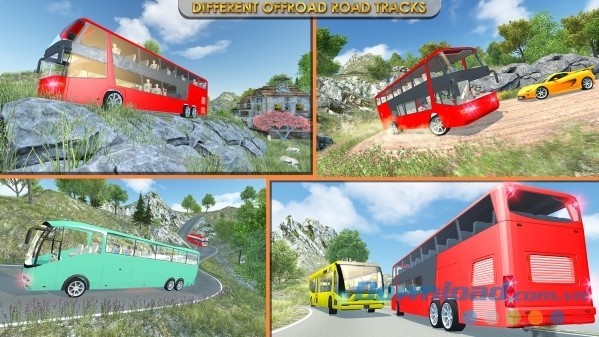 Coach Bus Simulator Parking cho Android thử thách lái xe qua nhiều đoạn đường khác nhau