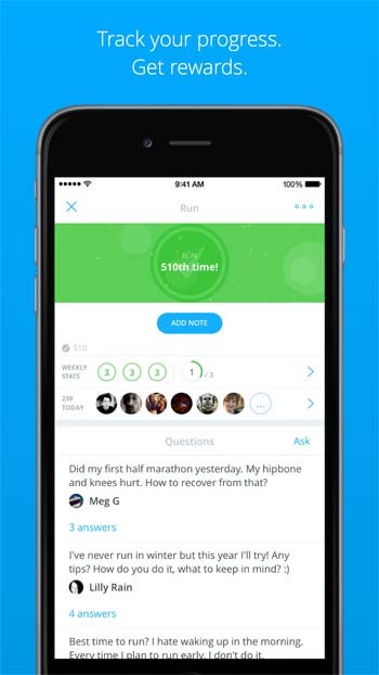 Theo dõi sự tiến bộ và nhận phần thưởng