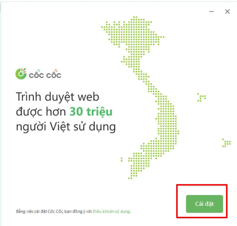 Nhấn vào nút Cài đặt