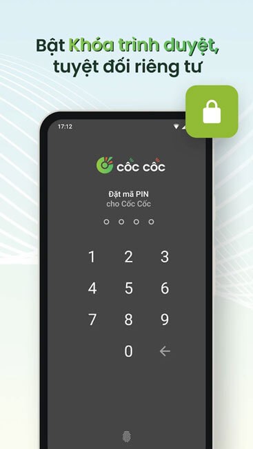 Bật khóa trình duyệt