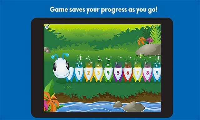Game Think and Learn Code-a-pillar sẽ lưu tiến trình chơi của bé