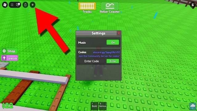Cách nhập code game Roblox Build a Roller Coaster