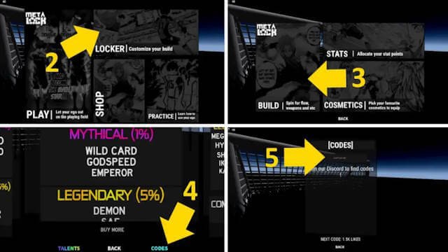 Cách nhập code Meta Lock trong Roblox