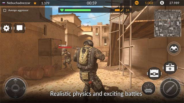 Các cuộc chiến sôi động được tái hiện trên nền đồ họa 3D và cơ chế vật lý thực