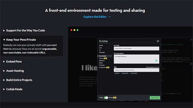 CodePen là một môi trường front-end lý tưởng để xây dựng và kiểm thử các ứng dụng web