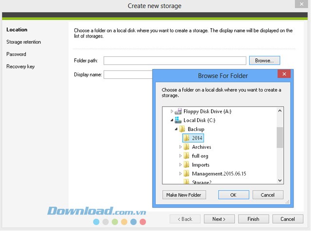 Tính năng sao lưu hộp thư khi ngoại tuyến