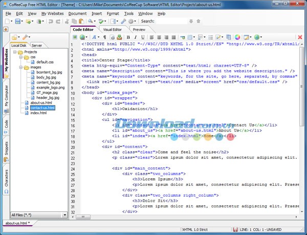 CoffeeCup Free HTML Editor