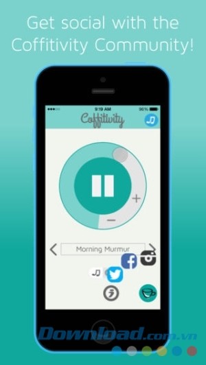 Coffitivity cho iOS kết nối cộng đồng