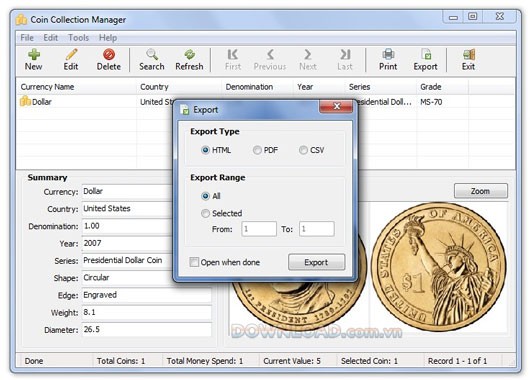 Coin Collection Manager