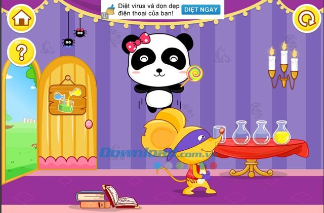 Nhân vật chuột và gấu trong Color Mixing Studio