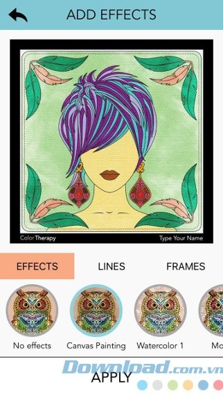 Áp dụng hiệu ứng