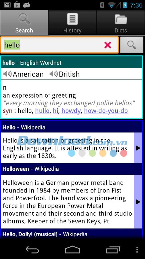 ColorDict Dictionary Wikipedia for Android