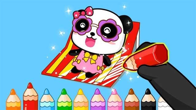 Colors for Android có rất nhiều bút chì màu để bé tạo ra những bức tranh đặc sắc