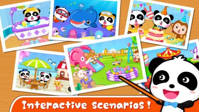 Nhiều khung cảnh tương tác thú vị cho bé vui chơi trong game Colors