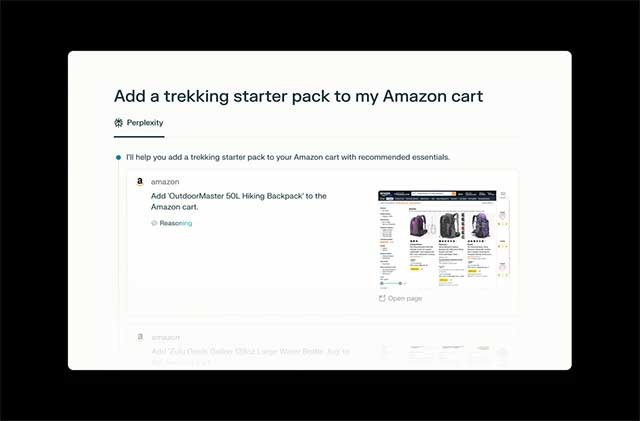 Comet có thể xử lý các nhiệm vụ phức tạp như mua sắm, so sánh sản phẩm, thanh toán,...