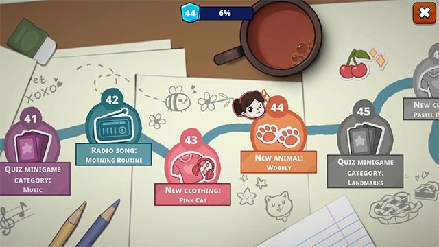 Chơi mini-game, nghe nhạc, thay quần áo và thu thập thú cưng mỗi ngày