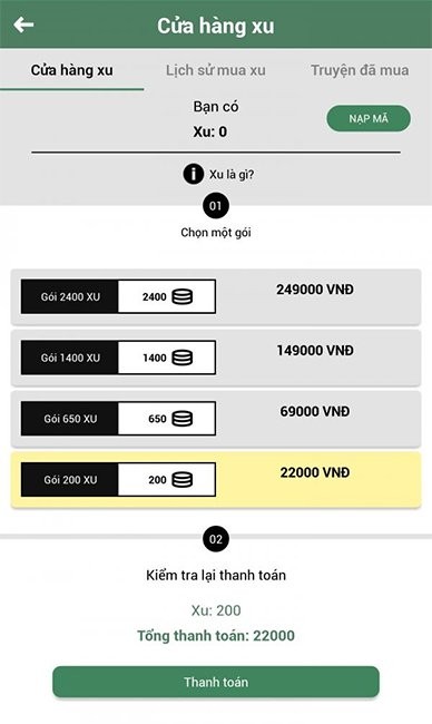 Cửa hàng Xu trên Comi