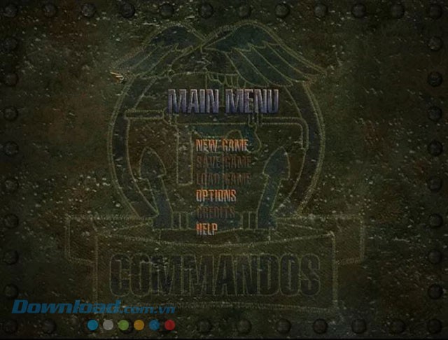 Màn hình chào của Commandos Online