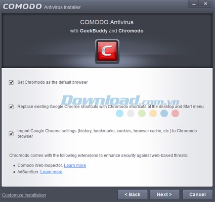 Cài đặt Comodo Antivirus
