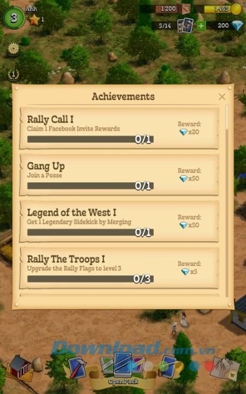 Hệ thống thành tựu trong game Compass Point: West